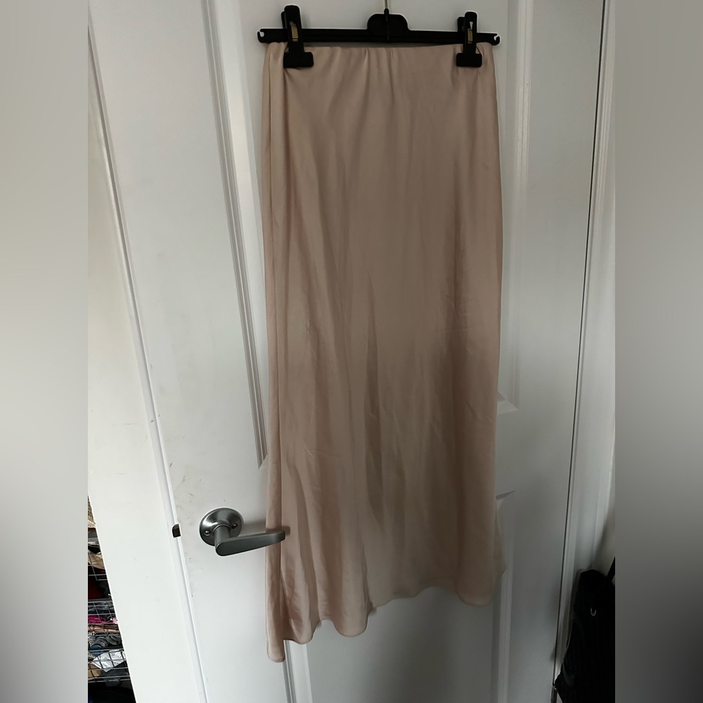 ASOS Elegant Beige/Pink/champagne Maxi slip Skirt- Brand New with Tag